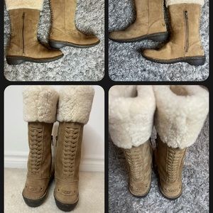 UGG KARYN WOMEN TALL BOOTS CHESTNUT US 6 *USED ONCE*NO BOX